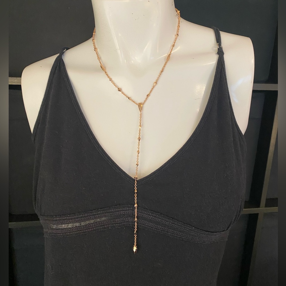 Kendra Scott Rose gold Grant Lariat Necklace